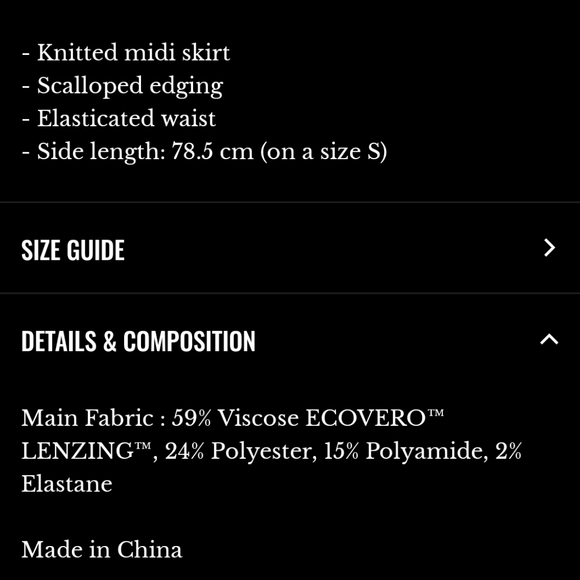 Sezane Francine Elegant Black Knitted Midi Skirt - Picture 2 of 6